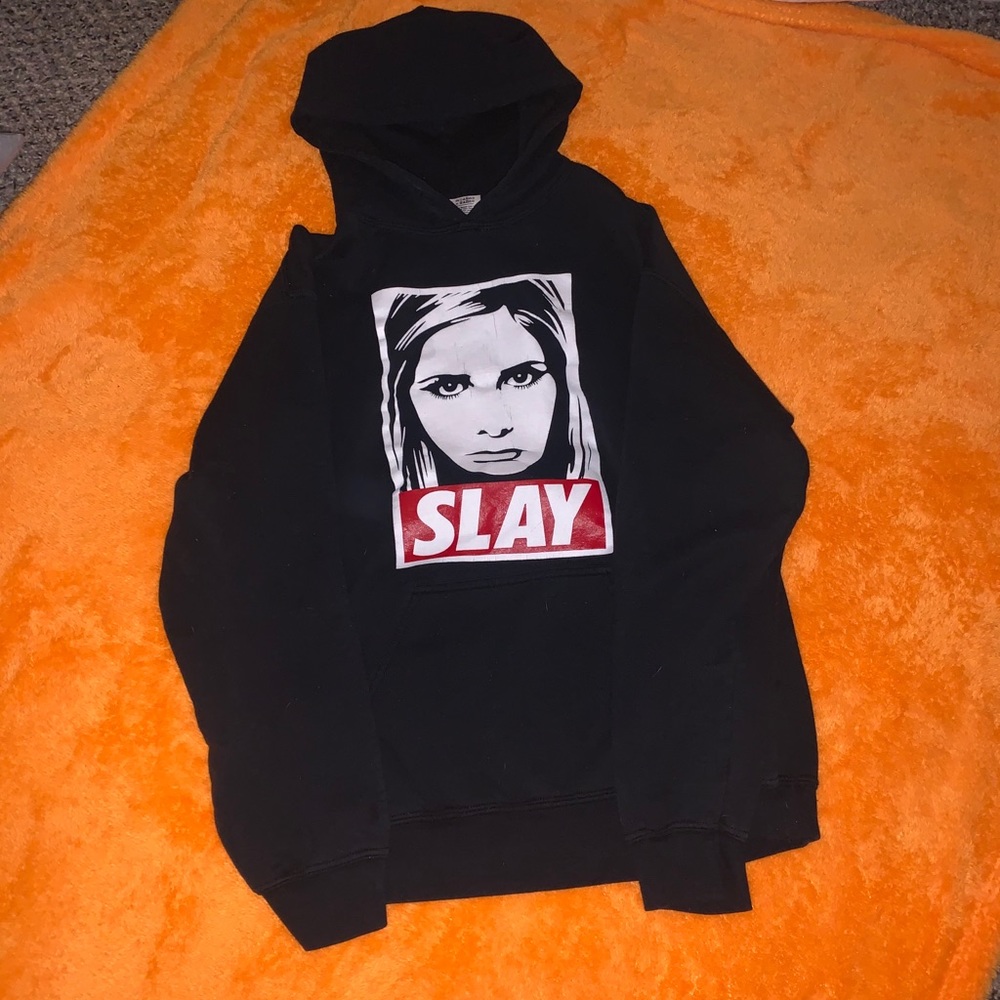 Black hoodie.